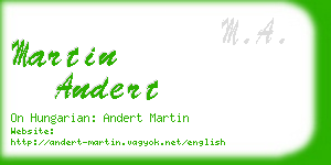 martin andert business card